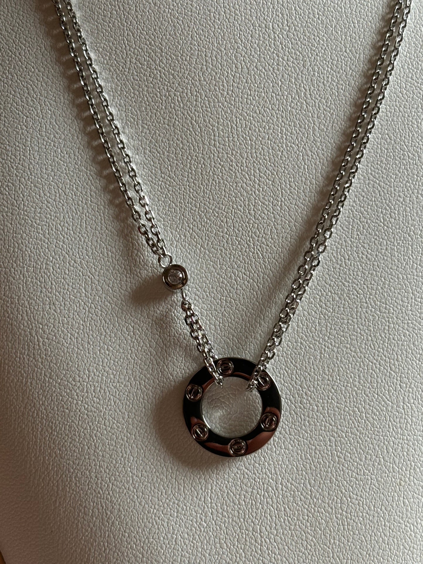 Cartier Love Necklace - Sterling Staal Silverplated